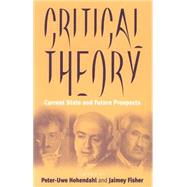 Critical Theory by Hohendahl, Peter Uwe; Fisher, Jaimey, 9781571812353