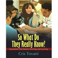 So What Do They Really Know? by Cris Tovani, 9781032682389