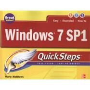 Windows 7 SP1 QuickSteps by Matthews, Marty, 9780071772471