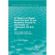 A History of Egypt from the End of the Neolithic Period to the Death of Cleopatra VII B.C. 30 (Routledge Revivals): Vol. III: Egypt Under the Amenemhats and Hyksos by E A WALLIS BUDGE/NFA; SUB-RIGH, 9780415812474