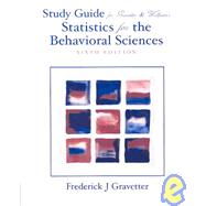 Statistics for the Behavioral Sciences: Study Guide by Gravetter, Frederick J., 9780534602475