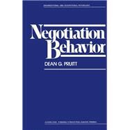 Negotiation Behavior by Pruitt, Dean G., 9780125662505