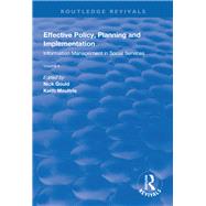 Effective Policy, Planning and Implementation by Gould, Nick; Moultrie, Keith, 9781138322554