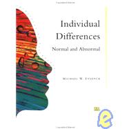 Individual Differences : Normal and Abnormal by College, Univer, 9780863772566