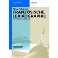 Franzosische Lexikographie by Schafroth, Elmar, 9783110272581