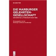 Die Marburger Gelehrten-gesellschaft by Mammitzsch, Volker; Fllinger, Sabine; Froning, Heide; Gornig, Gilbert; Jungraithmayr, Hermann, 9783110472622