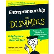Entrepreneurship For Dummies by Allen, Kathleen, 9780764552625