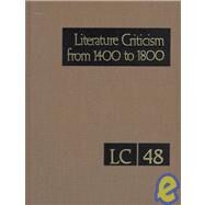Literature Criticism from 1400 to 1800 by Lazzari, Marie, 9780787632632