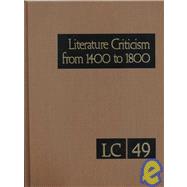 Literature Criticism from 1400 to 1800 by Lazzari, Marie, 9780787632649