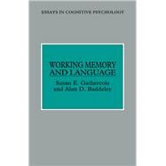 Working Memory and Language by Gathercole,Susan E., 9780863772658