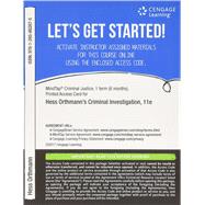 MindTap Criminal Justice, 1 term (6 months) Printed Access Card for Hess/Hess Orthmann/Cho's Criminal Investigation, 11th by Hess, Kren; Hess Orthmann, Christine; Cho, Henry, 9781285862675