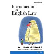 Introduction to English Law (Originally Elements of English Law) by Geldart, William; Yardley, David, 9780192892683