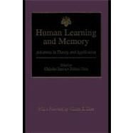 Human Learning and Memory : Advances in Theory and Applications:the 4th Tsukuba international Conference on Memory by Izawa, Chizuko; Ohta, Nobou, 9781410612717