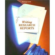 Writing Research Reports by McDougal Littel, 9780618052721