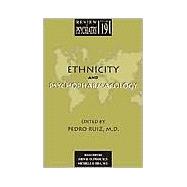 Ethnicity and Psychopharmacology Volume 19#4 by Ruiz, Pedro, 9780880482745