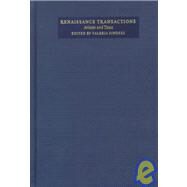 Renaissance Transactions by Finucci, Valeria, 9780822322757