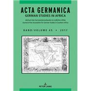 Acta Germanica, 2017 by Von Maltzan, Carlotta, 9783631742761