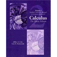 Student Solutions Manual, Vol. 2 for Swokowski's Calculus by Cole, Jeffery A.; Rockswold, Gary K., 9780534382810