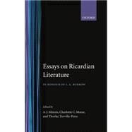 Essays on Ricardian Literature In Honour of J. A. Burrow by Minnis, A. J.; Morse, Charlotte C.; Turville-Petre, Thorlac, 9780198182825