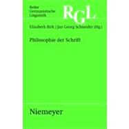 Philosophie Der Schrift by Birk, Elisabeth, 9783484312852