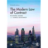 The Modern Law of Contract by Stone, Richard; Devenney, James, 9780367222857