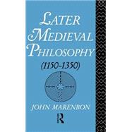 Later Medieval Philosophy by Marenbon,John, 9780710202864