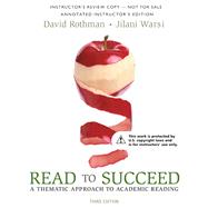 Read to Succeed A Thematic Approach to Academic Reading, Books a la Carte Edition by Rothman, David; Warsi, Jilani, 9780134072869