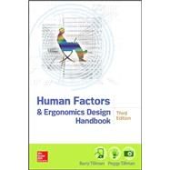 Human Factors and Ergonomics Design Handbook, Third Edition by Tillman, Barry; Fitts, David; Rose-Sundholm, Rhonda; Tillman, Peggy, 9780071702874