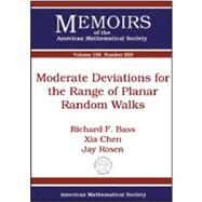 Moderate Deviations for the Range of Planar Random Walks by Bass, Richard F.; Chen, Xia; Rosen, Jay, 9780821842874