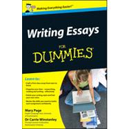 Writing Essays for Dummies by Page, Mary; Winstanley, Carrie, 9780470742907