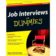 Job Interviews for Dummies by Kennedy, Joyce Lain, 9781118112908