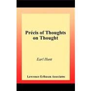 Thoughts on Thought by Hunt, Earl, 9781410602909