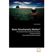 Does Simultaneity Matter? by Tallarico, Carol, 9783639182934