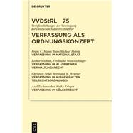 Verfassung Als Ordnungskonzept by Mayer, Franz; Heinig, Hans Michael; Michael, Lothar, 9783110442953