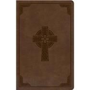 KJV Large Print Personal Size Reference Bible, Brown Celtic Cross LeatherTouch by Unknown, 9781087742984