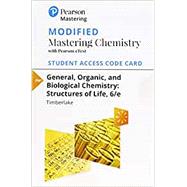 Modified Mastering Chemistry with Pearson eText -- Standalone Access Card -- for General, Organic, and Biological Chemistry Structures of Life by Timberlake, Karen C., 9780134812991