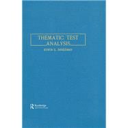 Thematic Test Analysis by Shneidman,E. S., 9781138873018
