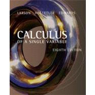 Calculus Of A Single Variable by Larson, Ron; Hostetler, Robert P.; Edwards, Bruce H., 9780618503032