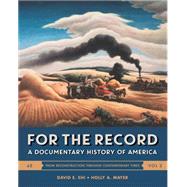 For the Record Volume 2 by Shi, David E.; Mayer, Holly A., 9780393283044