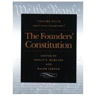 The Founders' Constitution by Kurland, Philip B., 9780865973053