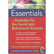 Essentials of Statistics for the Social and Behavioral Sciences with Essentials of Research Design and Methodology Set by Cohen, Barry H., 9780470293089