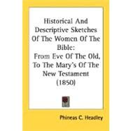 Historical And Descriptive Sketches Of The Women Of The Bible by Headley, Phineas Camp, 9780548633090