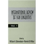 International Review of Sign Linguistics: Volume 1 by Edmondson,William, 9781138973091