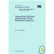 Generalized Solutions of Nonlinear Partial Differential Equations by Rosinger, Elemer E., 9780444703101