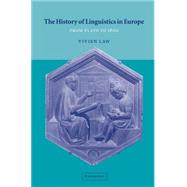 The History of Linguistics in Europe: From Plato to 1600 by Vivien Law, 9780521563154