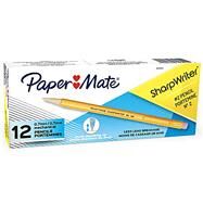 Sharpwriter Mechanical Pencils 0.7 mm #2 Lead, Yellow Barrel, Pack Of 12 (Item #181529) by Paper Mate, 8780003193160