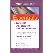 Essentials of Dyslexia Assessment and Intervention [Rental Edition] by Wendling, Barbara J.; Mather, Nancy, 9781119623168