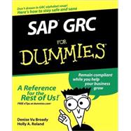 SAP GRC For Dummies by Broady, Denise Vu; Roland, Holly A., 9780470333174