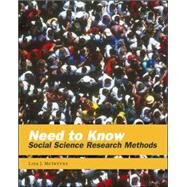 Need to Know: Social Science Research Methods by McIntyre, Lisa, 9780767413176