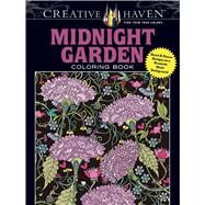 Creative Haven Midnight Garden Coloring Book Heart & Flower Designs on a Dramatic Black Background by Boylan, Lindsey, 9780486803180